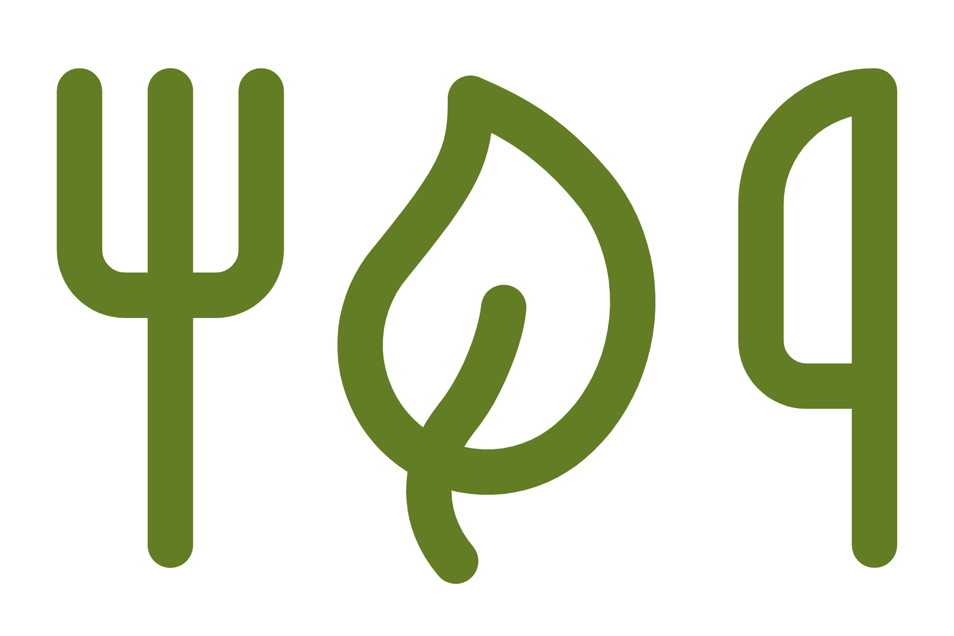 Healthy Habits Hub mark — a fork, leaf and knife